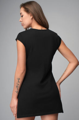 Женская футболка-туника с разрезами по бокам Happyfox