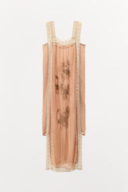 TEXTURED EMBROIDERED LACE DRESS - Zara фото 7