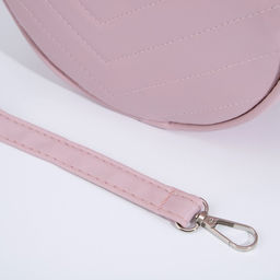 Сумка женская круглая из искусственной кожи, 18×18 см, розовая