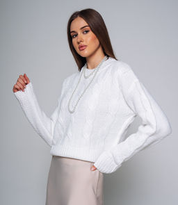 Джемпер #КТ048, белый - Dommod фото 3