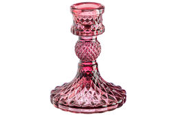 Набор 2 подсвечников 7,7*7,7*10 см бордовый, стекло - Elan gallery фото 6