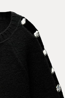 KNITTED SWEATER WITH BALL DETAIL - Zara фото 7