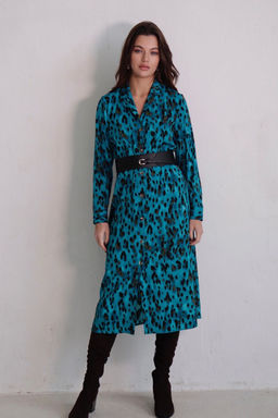 Платье-рубашка с английским воротником принт - Martichelli фото 169