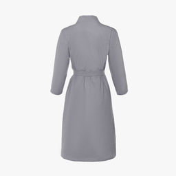 Халат вафельный женский Экономь и Я рукав 3/4, размер 42-44, серый, 100% хлопок, 200 г/м²