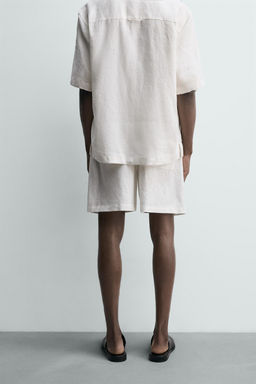 BERMUDA RELAXED FIT 100% LINO / Blanco - Zara фото 3