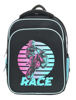 Рюкзак Schoolformat Moto sport, модель ERGONOMIC 2А4K, жесткий каркас, двухсекционный, 38х...