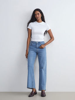 Wideleg Kad?n Jean Pantolon