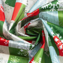 Скатерть новогодняя Доляна Новогодняя мозаика 145*300 +/- 2 см, 100% п/э  фото 8