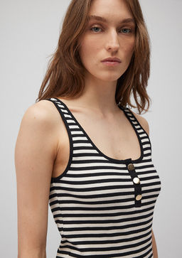 Siyah Cizgili Atlet - Mavi фото 5