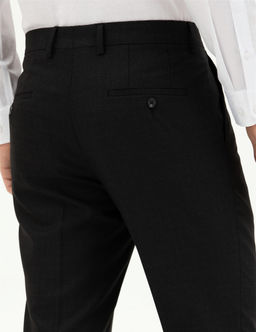 Siyah Slim Fit Kuma_ Pantolon