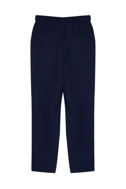 Lacivert Tapered Lastikli Beli Baglamal? Keten Gorunumlu Pantolon TMNSS20PL0547 - Trendyolmilla фото 13
