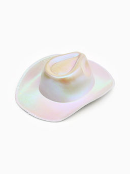 Карнавальная шляпа "Диско" розовый жемчуг, перломутр р-р 56-58