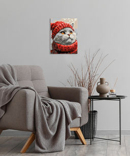 ФРЕЯ PNB/PM-340 Набор для раскрашивания по номерам 40 х 30 см Зимний котик