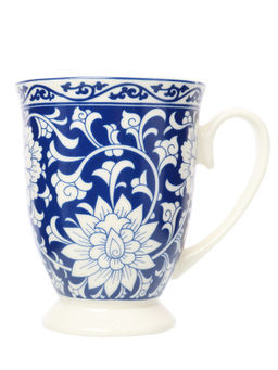 Кружка 300 мл на ножке Орнамент Гжель / HS526 /уп 12/72/ - Галеонтрейд фото 3