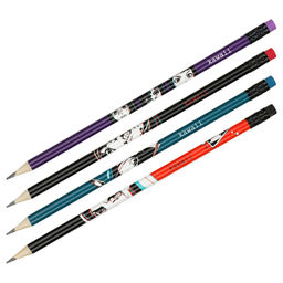 Карандаш ч/гр. MESHU "Kawaii" HB, с ластиком (MS_47235) корпус ассорти