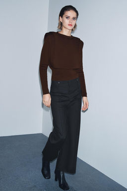 KNIT JUMPER WITH SHOULDER PADS - Zara фото 8