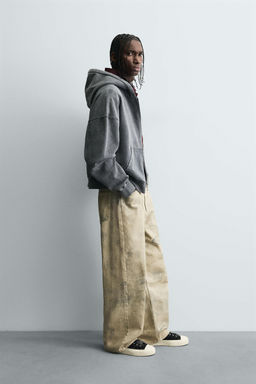 FADED PRINT BAGGY FIT TROUSERS - Zara фото 4