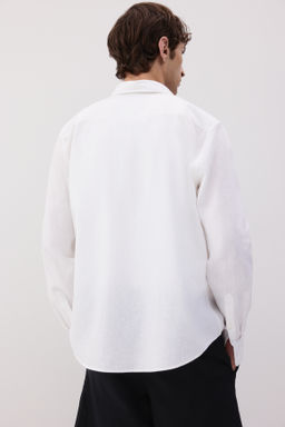 Camisa en mezcla de lino Regular Fit - H&m фото 9