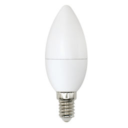 LED-C37-6W/WW+NW/E14/FR PLB01WH Лампа светодиодная. Форма свеча, матовая. Серия Bicolor. Теплый белый свет - Белый свет. Картон. ТМ Uniel.