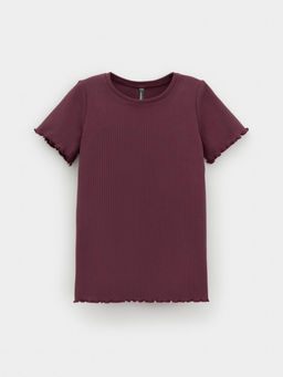 КР 302868/бордовый 1411 к653 фуфайка (футболка) для дев - Crockid фото 3