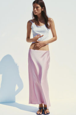 SATIN MIDI SKIRT - Zara фото 29