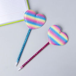 Цена за 12 шт. Ручка Сердечко, синие чернила, МИКС - Simaland фото 2