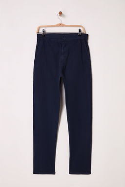 TRENDYOL MAN Lacivert Regular/Normal Kal?p %100 Pamuklu Ozel Dokulu Rahat Pantolon TMNSS25PL00006 - Trendyolmilla фото 5