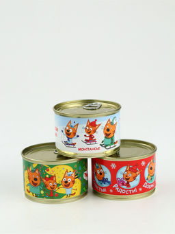 Леденцы монпансье в консервной банке Три кота Новый год 3 шт.
