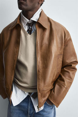 LIMITED EDITION LEATHER JACKET - Zara фото 6