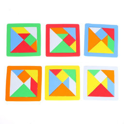 Цена за 3 шт. Головоломка «Танграм» 12 ×12 см, МИКС