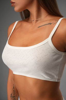 Женская пижама - тройка из ажурного хлопка Happyfox