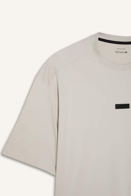 DeFactoFit Boxy Fit Bisiklet Yaka Bask?l? Sporcu K?sa Kollu Tisort  фото 3