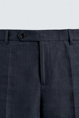 PANTAL?N TRAJE 100% LINO ESPIGA / ?ndigo