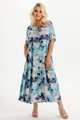 Платье штапель 6147/02/Мультиколор