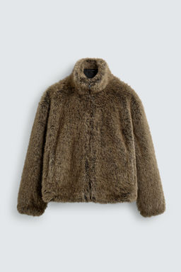SHORT FAUX FUR COAT - Zara фото 9