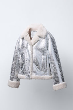 METALLIC DOUBLE-FACED JACKET - Zara фото 2