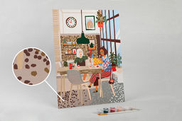 ФРЕЯ PKZ/PM-002 Набор для раскрашивания по номерам (на картоне) 40 х 30 см В кафе