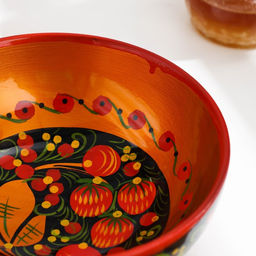 Салатник деревянный хохлома «Средний», 14×7.5 см