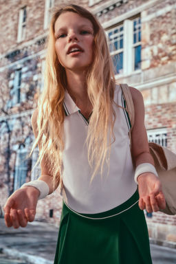 FALDA TABLAS VIVOS CONTRASTE / Verde medio