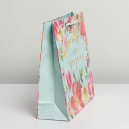 Пакет подарочный ламинированный, упаковка, Beautiful, ML 21×25×8 см