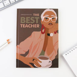 Подарочный набор Учителю: The BEST TEACHER: ежедневник А5, 80 листов и 2 шт ручки (шариковые, 1 мм, синяя,красная паста)