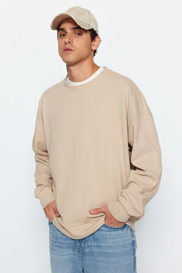 TRENDYOL MAN Lacivert Bisiklet Yaka Oversize/Genis Kesim Yumusak F?rcal? Selanik Sweatshirt TMNAW24SW00057 - Trendyolmilla фото 17