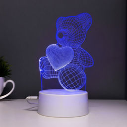 Светильник сенсорный Мишутка LED 7 цветов USB/от батареек белый