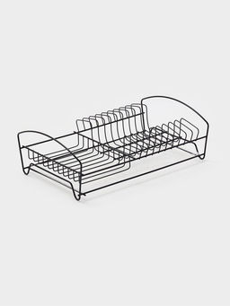 Сушилка для тарелок и кружек с поддоном 39*25*12 см, цвет черный