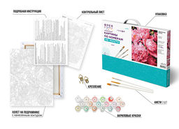 ФРЕЯ PNB/PM-354 Набор для раскрашивания по номерам 40 х 30 см Ароматные пионы