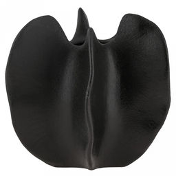 Ваза керамическая "Карамбола" 680мл, 17х15,5см h15см, д/горла - 4см, фактурный глянец, цвет - черный, в коробке (Китай)