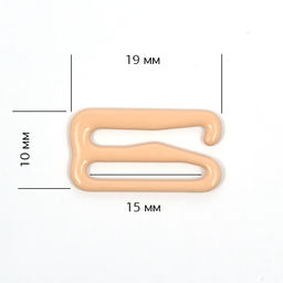Крючок для бюстгальтера d15мм металл TBY-8262 цв.03 бежевый, уп.20шт