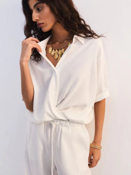 Льняная блуза свободного кроя ZR2605012001-2 / Zarina