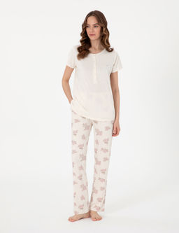 Krem K_sakollu Lohusa Pijama Tak_m_