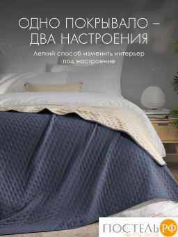 Покрывало DOME ХЕЛЬГА син.-беж. 100% полиэстер  фото 4